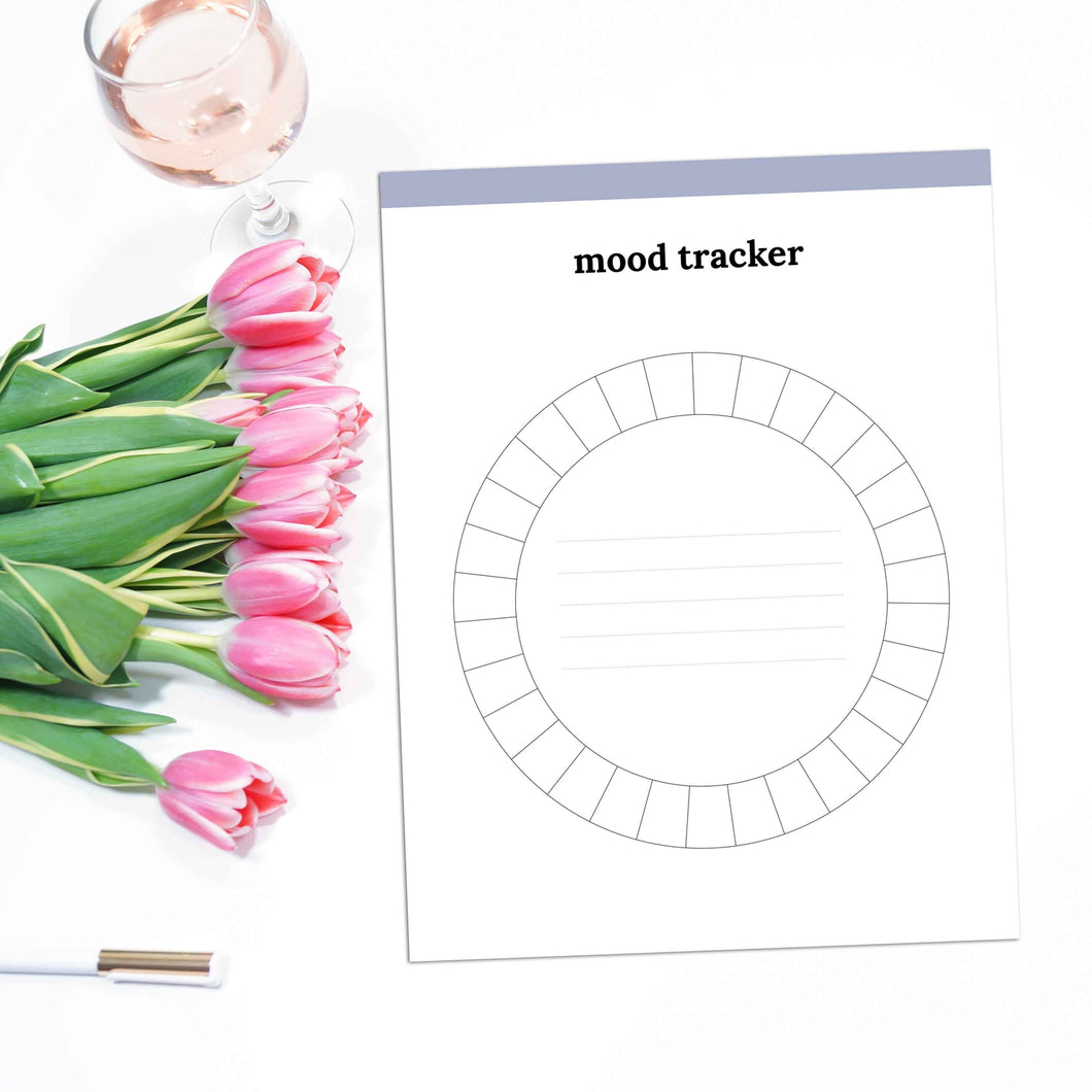 Monthly Mood Tracker Planner Page | Classic-Rings and Disc Planner-Confetti Saturday