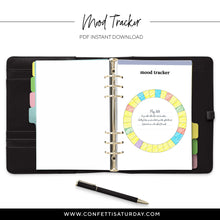 Load image into Gallery viewer, Monthly Mood Tracker Planner Pages-Confetti Saturday
