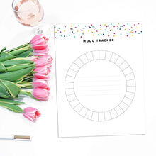Load image into Gallery viewer, Monthly Mood Tracker Planner Page | Signature Confetti
