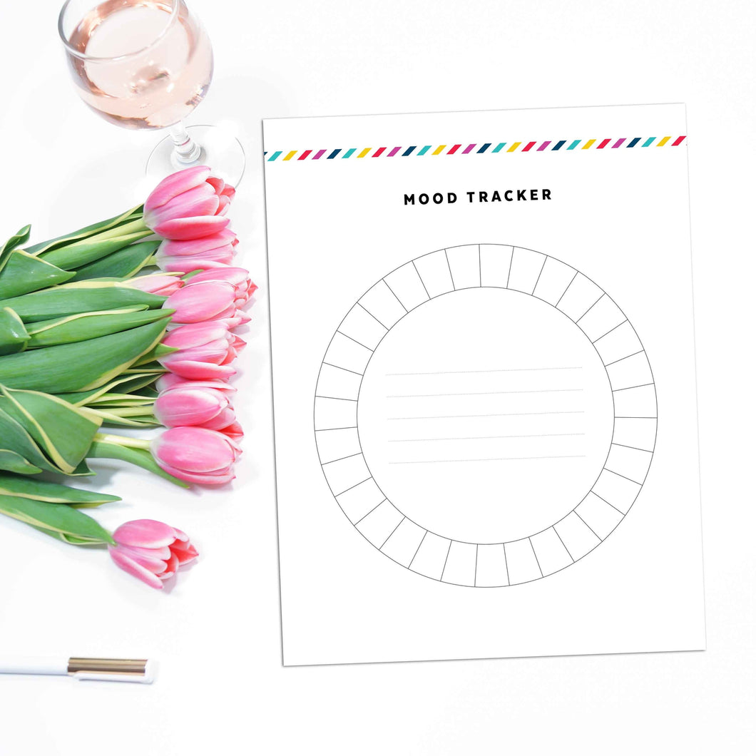 Monthly Mood Tracker Planner Page | Signature Stripe