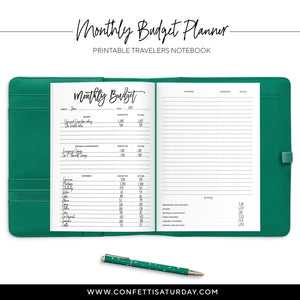 Budget Planner Travelers Notebook-Confetti Saturday