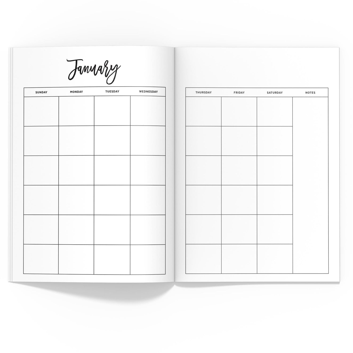 Monthly Planner Travelers Notebook Insert, Undated monthly-planner-travelers-notebook-insert-undated
