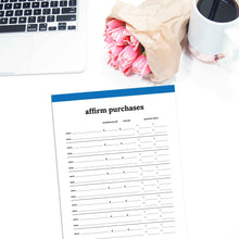 Load image into Gallery viewer, Affirm Purchase Tracker | Classic-Rings and Disc Planner-Confetti Saturday
