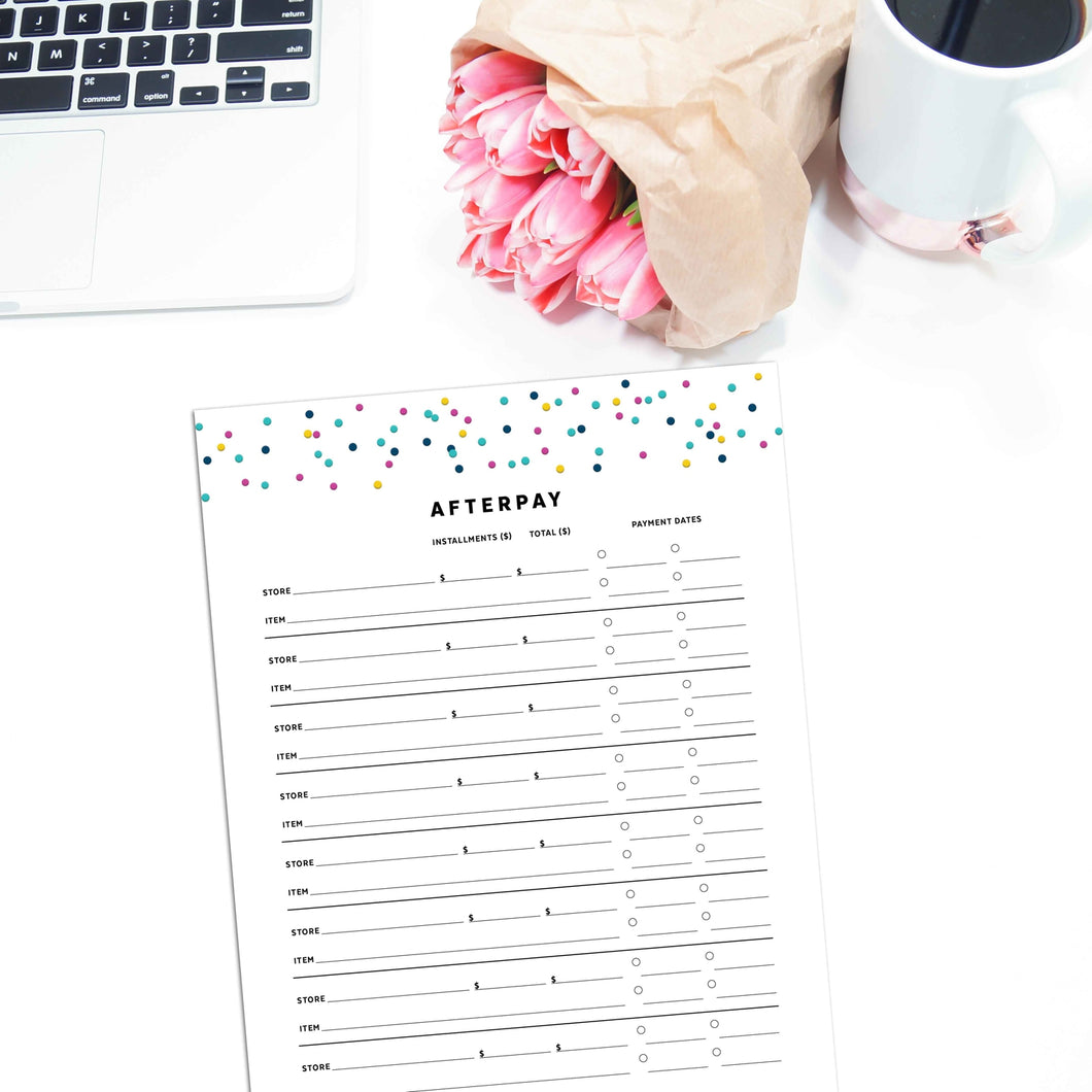 Afterpay Tracker | Signature Confetti