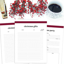 Load image into Gallery viewer, printable christmas planner pages
