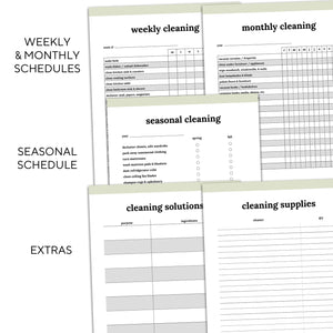 printable cleaning planner