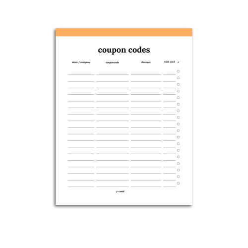 Coupon Code Tracker | Classic-Rings and Disc Planner-Confetti Saturday