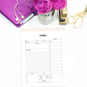planner printable daily refill