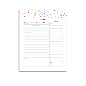 Daily Planner Summary | Signature Confetti