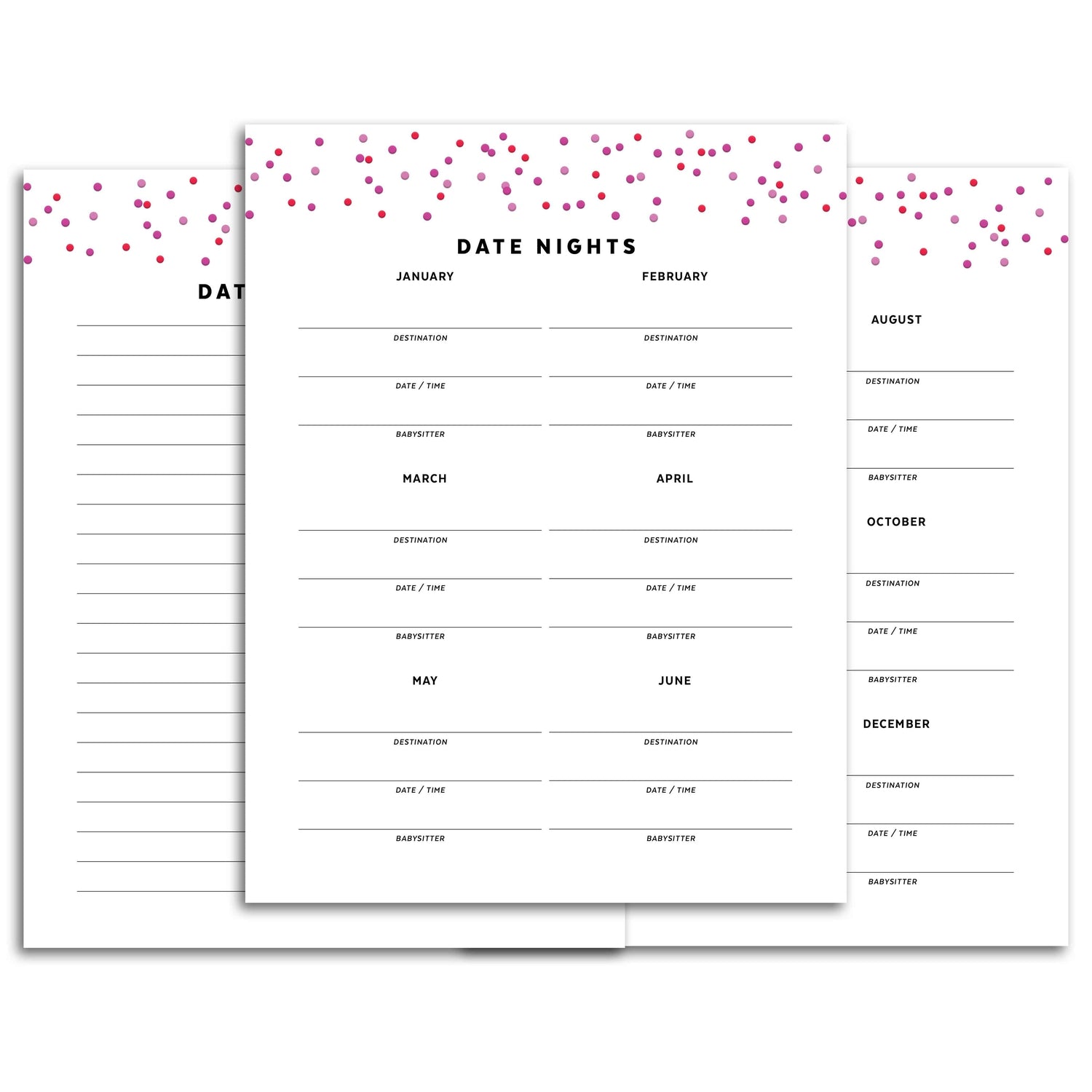 Date Night Planner | Signature Confetti date-night-planner-signature-confetti