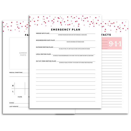 Printable-Emergency Planner | Signature Confetti-Rings and Disc Planner-Confetti Saturday