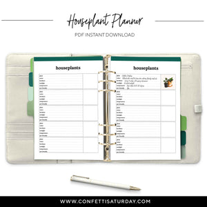 Houseplant Planner Pages-Confetti Saturday