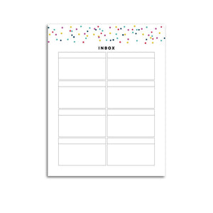 Inbox List Page | Signature Confetti-Rings and Disc Planner-Confetti Saturday