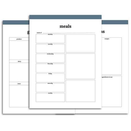 Meal Planner | Classic-Rings and Disc Planner-Confetti Saturday