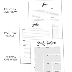 Monthly Goal Planner Inserts | City