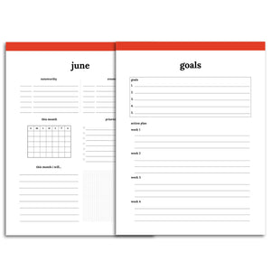 Monthly Goal Planner | Classic-Rings and Disc Planner-Confetti Saturday