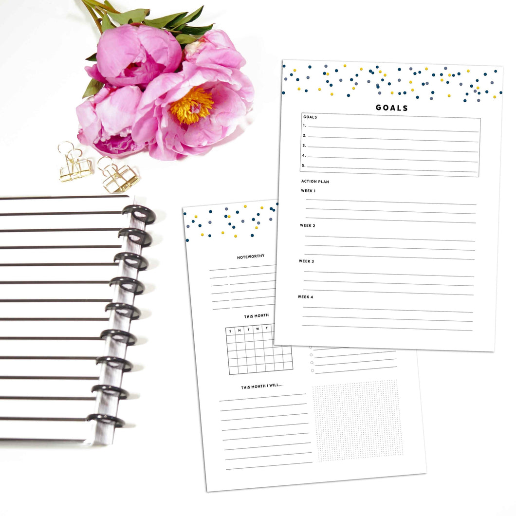 Monthly Goal Planner | Signature Confetti