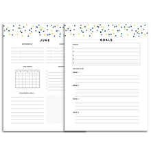 Load image into Gallery viewer, Printable-Monthly Goal Planner | Signature Confetti-Rings and Disc Planner-Confetti Saturday
