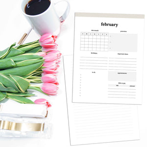 Monthly Overview Planner | Classic-Rings and Disc Planner-Confetti Saturday