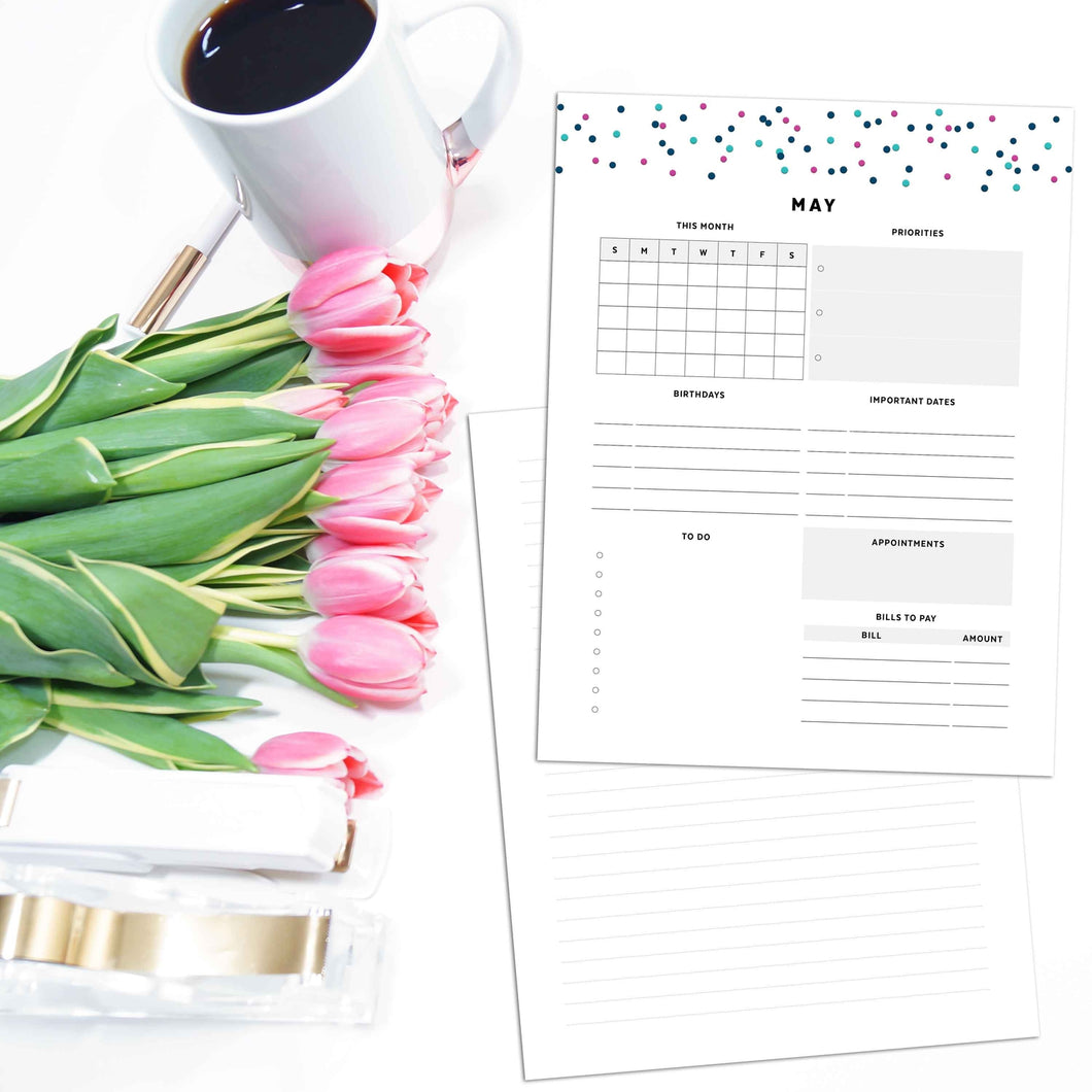 Monthly Overview Planner | Signature Confetti