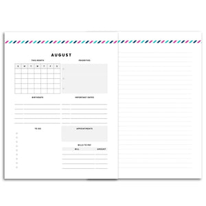 Monthly Overview Planner | Signature Stripe