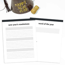 Load image into Gallery viewer, New Year&#39;s Resolutions Planner | Classic-Rings and Disc Planner-Confetti Saturday

