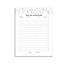 Load image into Gallery viewer, Printable-Online Shopping Tracker | Signature Confetti-Rings and Disc Planner-Confetti Saturday
