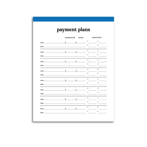 Payment Plan Tracker | Classic-Rings and Disc Planner-Confetti Saturday