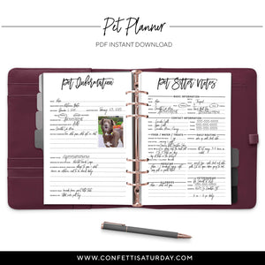 Pet Planner Pages-Confetti Saturday