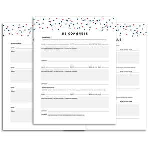 Printable-Political Planner | Signature Confetti-Rings and Disc Planner-Confetti Saturday