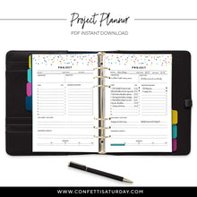 Load image into Gallery viewer, Project Planner Pages-Confetti Saturday
