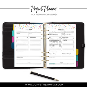 Project Planner Pages-Confetti Saturday