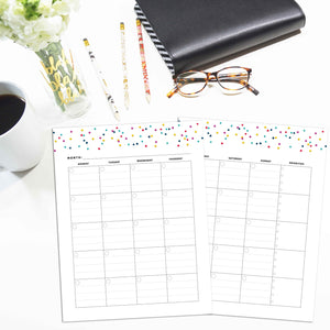 Monthly Priorities Planner, Undated | Signature Confetti