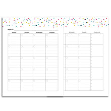 Load image into Gallery viewer, Printable-Monthly Priorities Planner, Undated | Signature Confetti-Rings and Disc Planner-Confetti Saturday
