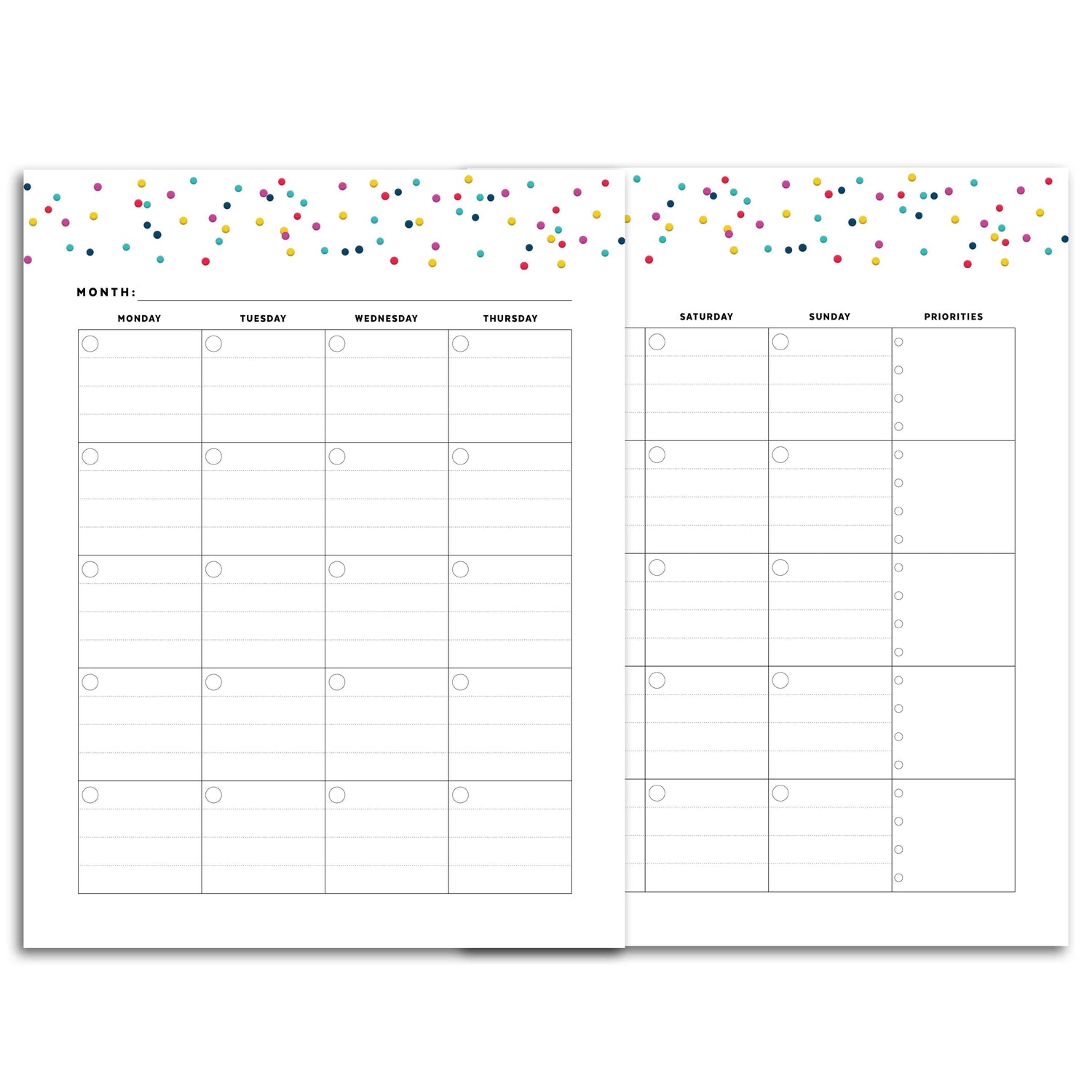 Monthly Priorities Planner, Undated | Signature Confetti monthly-priorities-planner-undated-signature-confetti