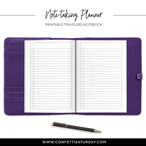 Note-taking Pages Travelers Notebook Insert-Confetti Saturday
