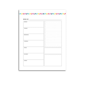 Weekly Planner, Undated v1 | Signature Stripe