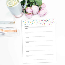 Load image into Gallery viewer, Weekly Planner, Undated v2 | Signature Confetti
