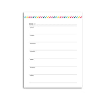 Load image into Gallery viewer, Weekly Planner, Undated v2 | Signature Stripe

