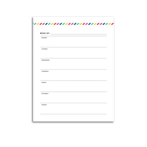 Weekly Planner, Undated v2 | Signature Stripe