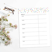 Load image into Gallery viewer, Weekly Planner, Undated v3 | Signature Confetti

