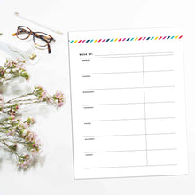 Load image into Gallery viewer, Weekly Planner, Undated v3 | Signature Stripe
