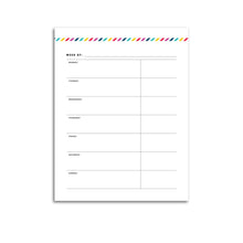 Load image into Gallery viewer, Weekly Planner, Undated v3 | Signature Stripe
