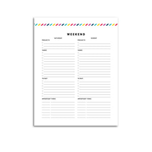 Weekend Planner Page | Signature Stripe