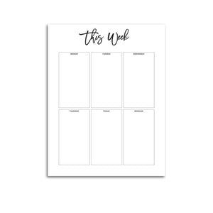 Weekly Planner Boxes Page | City