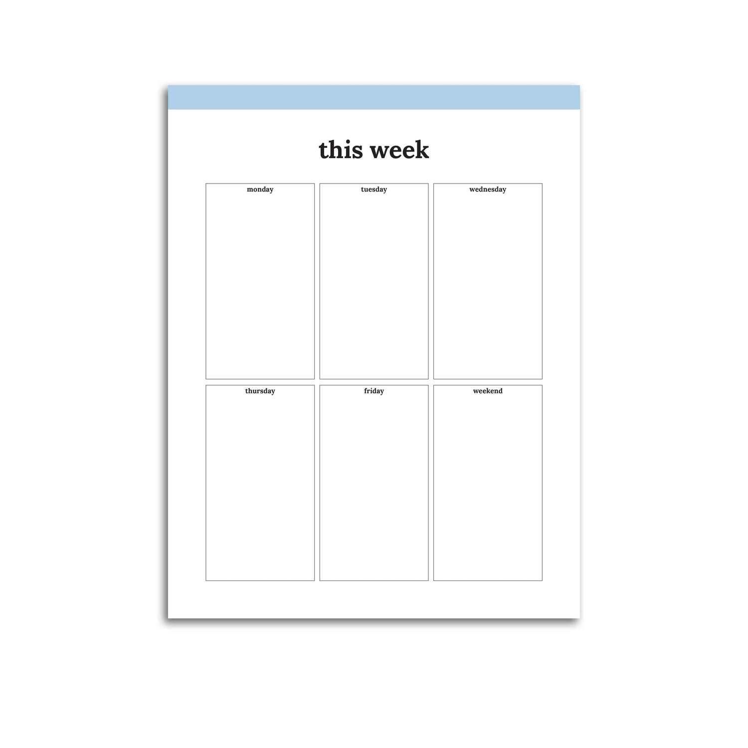 Weekly Boxes Planner Pages