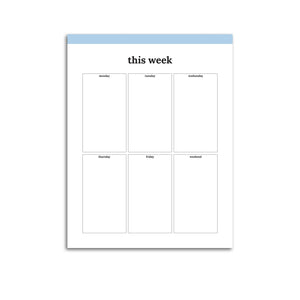 Weekly Planner Boxes Page | Classic