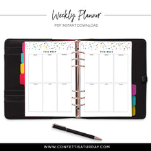 Load image into Gallery viewer, Weekly Boxes Planner Pages-Confetti Saturday
