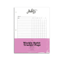 Load image into Gallery viewer, Weekly Habit Tracker Planner Inserts | City
