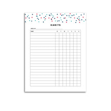 Load image into Gallery viewer, Printable-Weekly Habit Tracker Planner | Signature Confetti-Rings and Disc Planner-Confetti Saturday
